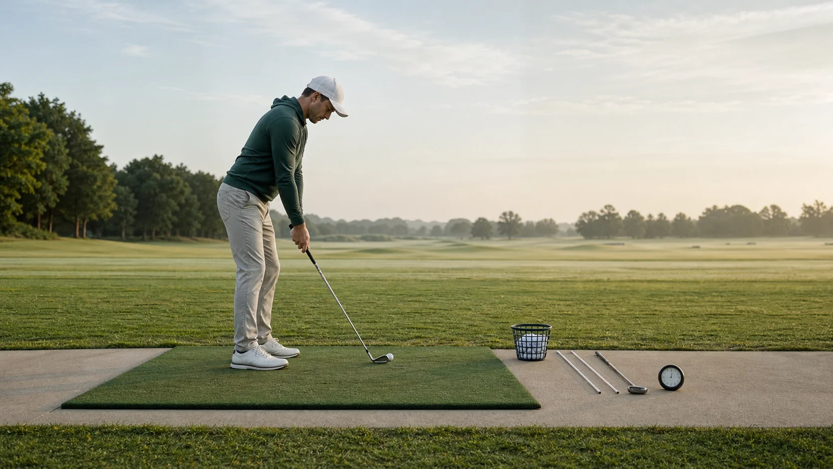 Golf practice illustration — How to Build a 30-Minute Golf Practice Routine