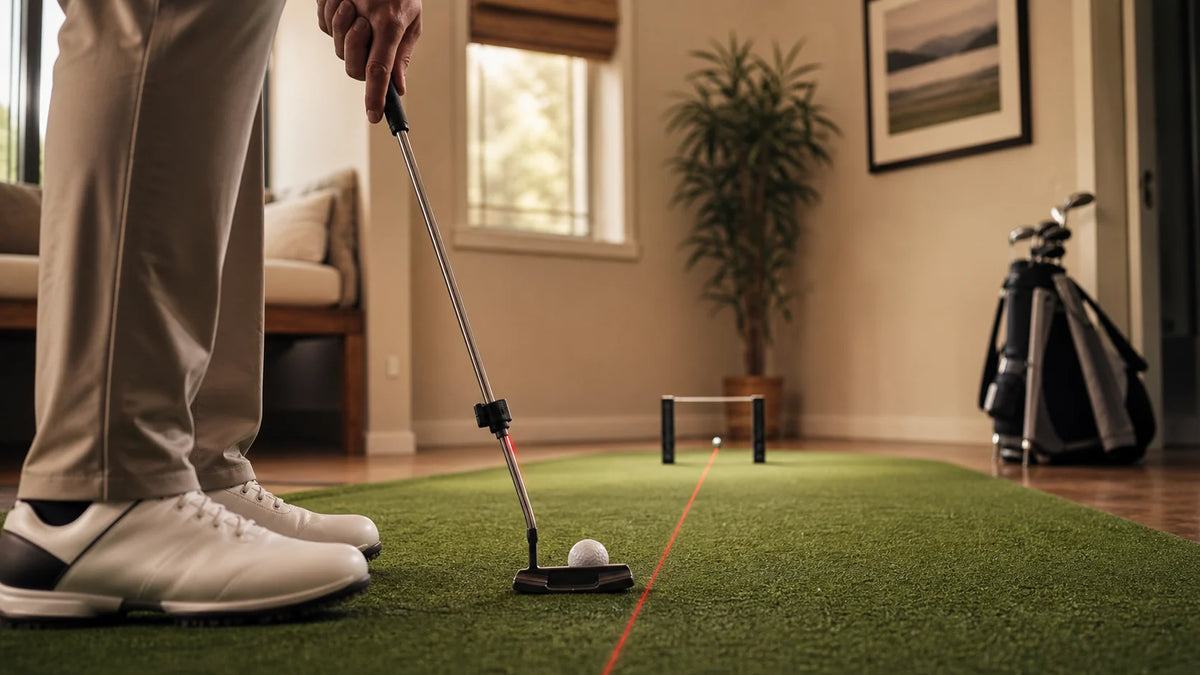 Golf practice illustration — How to Check Whether Your Putter Is Actually Aimed at the Target