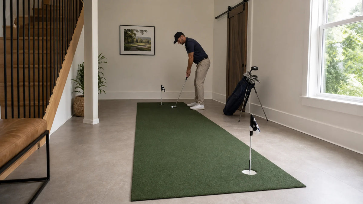 Golf practice illustration — How to Choose a Putting Mat for Serious Home Practice