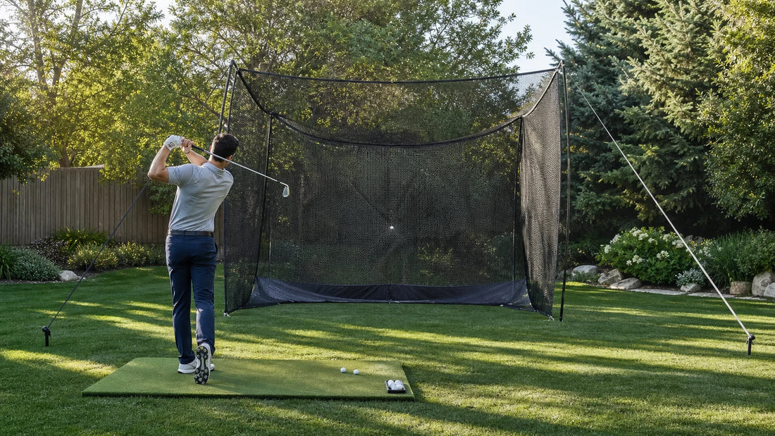 Golf practice illustration — How to Set Up a Golf Practice Net Safely at Home