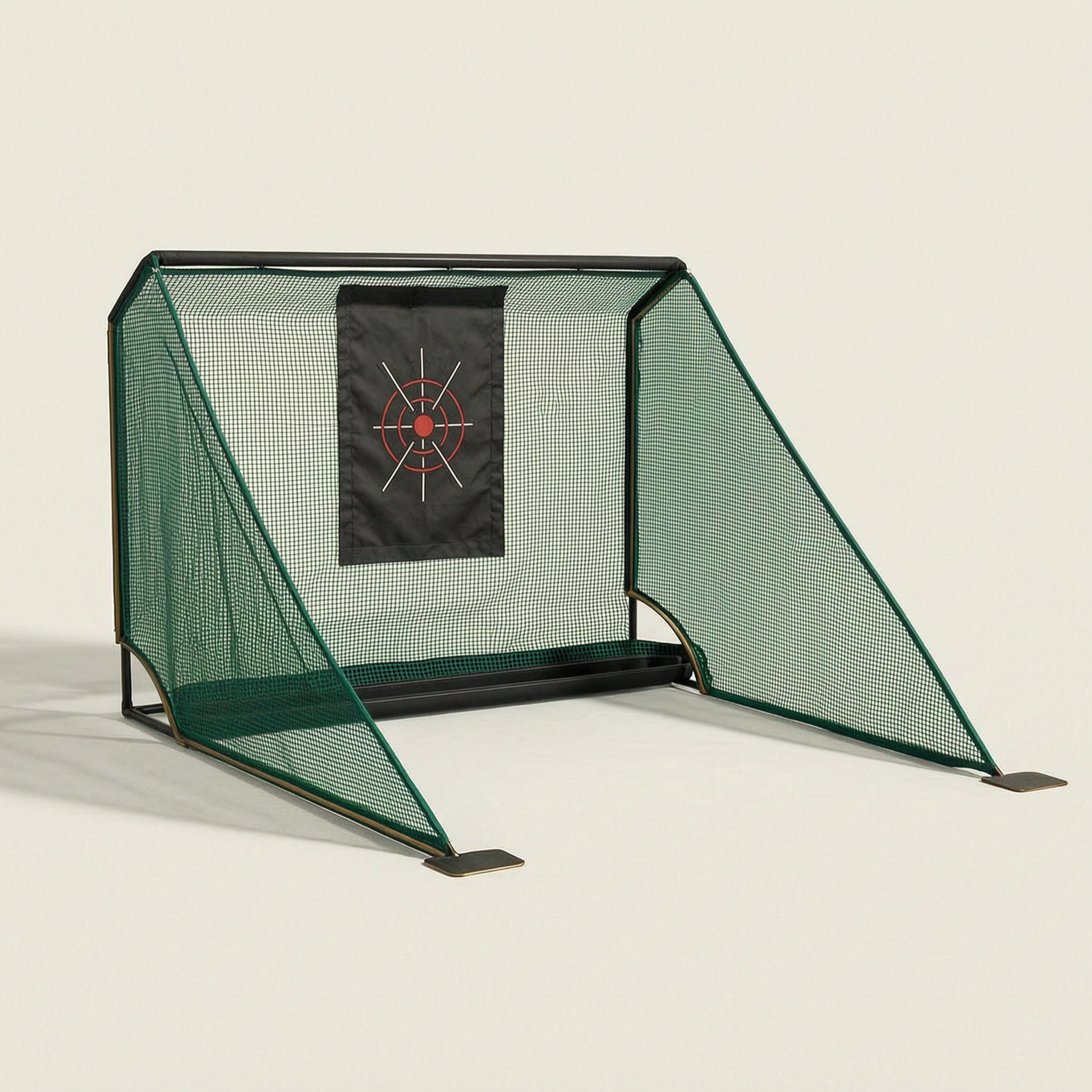 Golf practice net with target and detachable side barriers