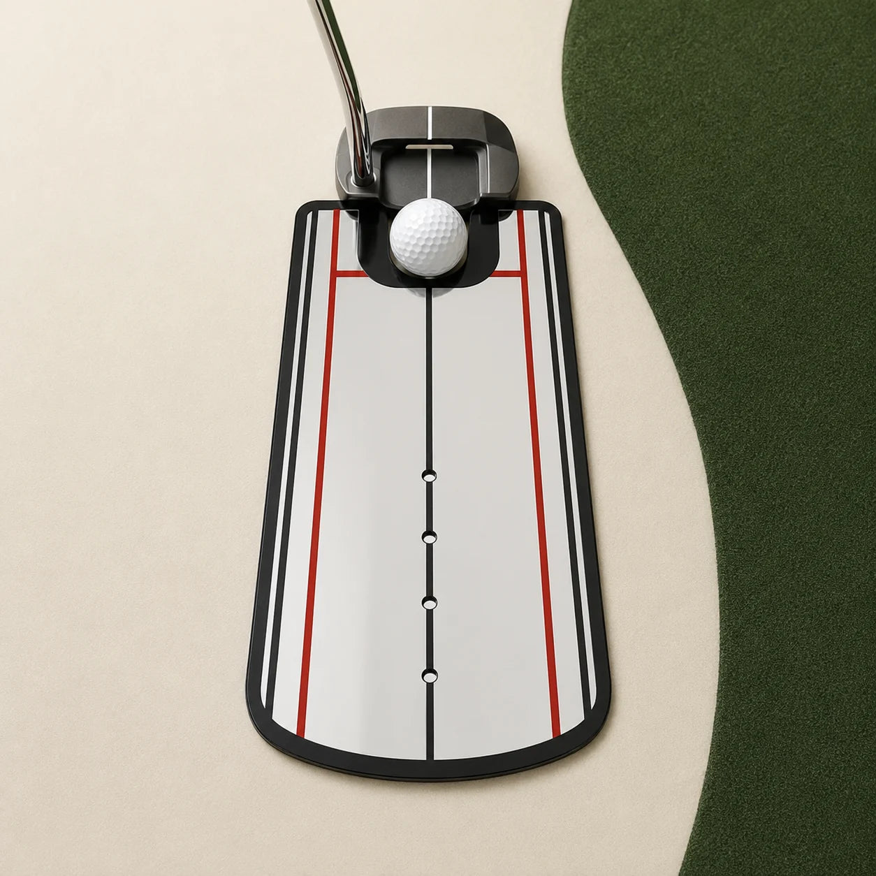 Golf Putting Alignment Mirror — function and construction detail
