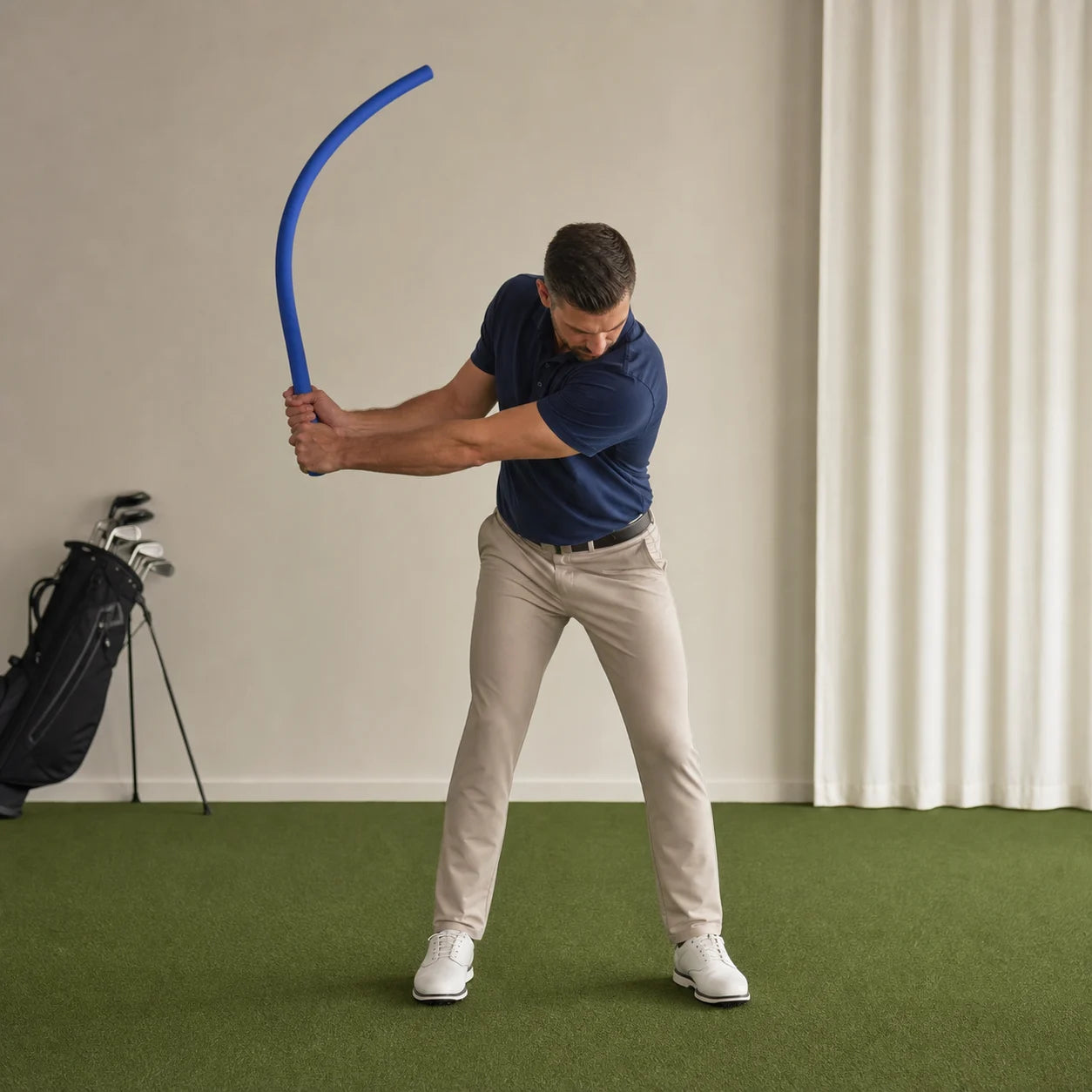 Golf Swing Power Training Stick — in use