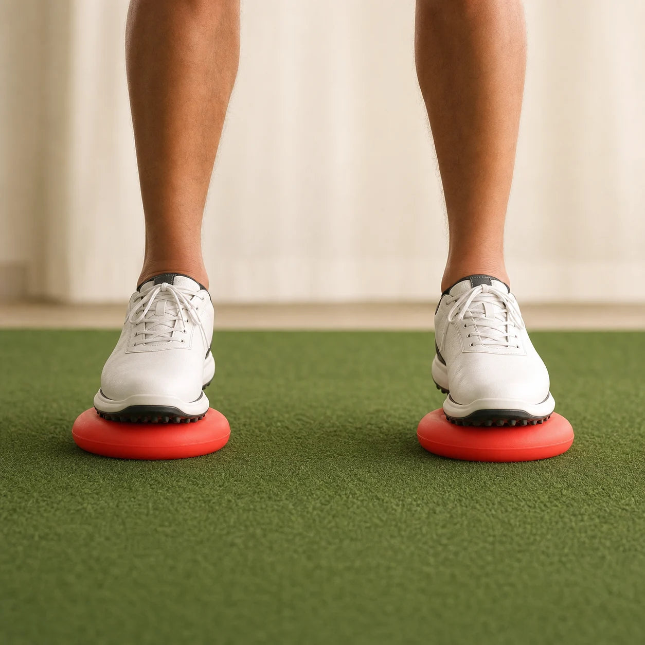 Golf Weight Shift Balance Training Mat — in use