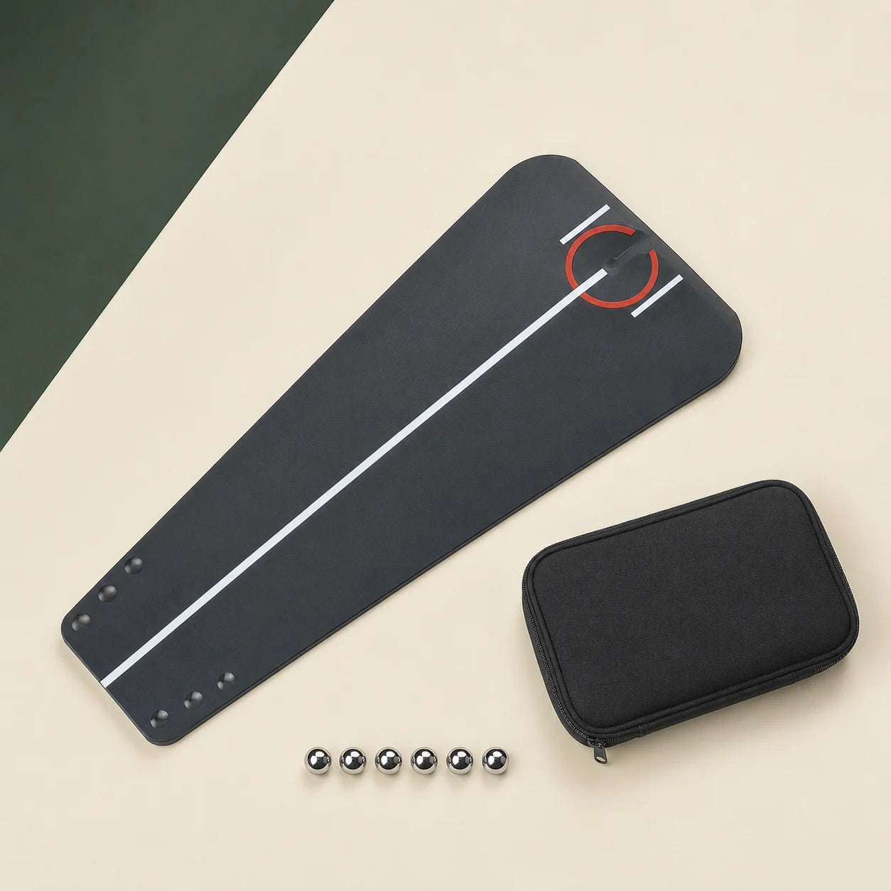 Indoor Golf Putting Practice Trainer — complete setup view